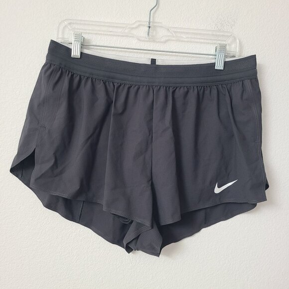 NEW Nike Womens Aeroswift Running Shorts DA3078-060 Size XL Gray - Picture 1 of 4
